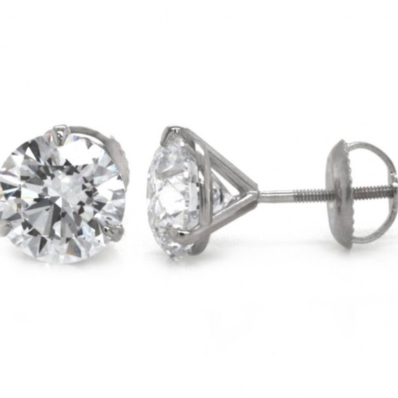 3.50ctw round lab created diamond stud earrings